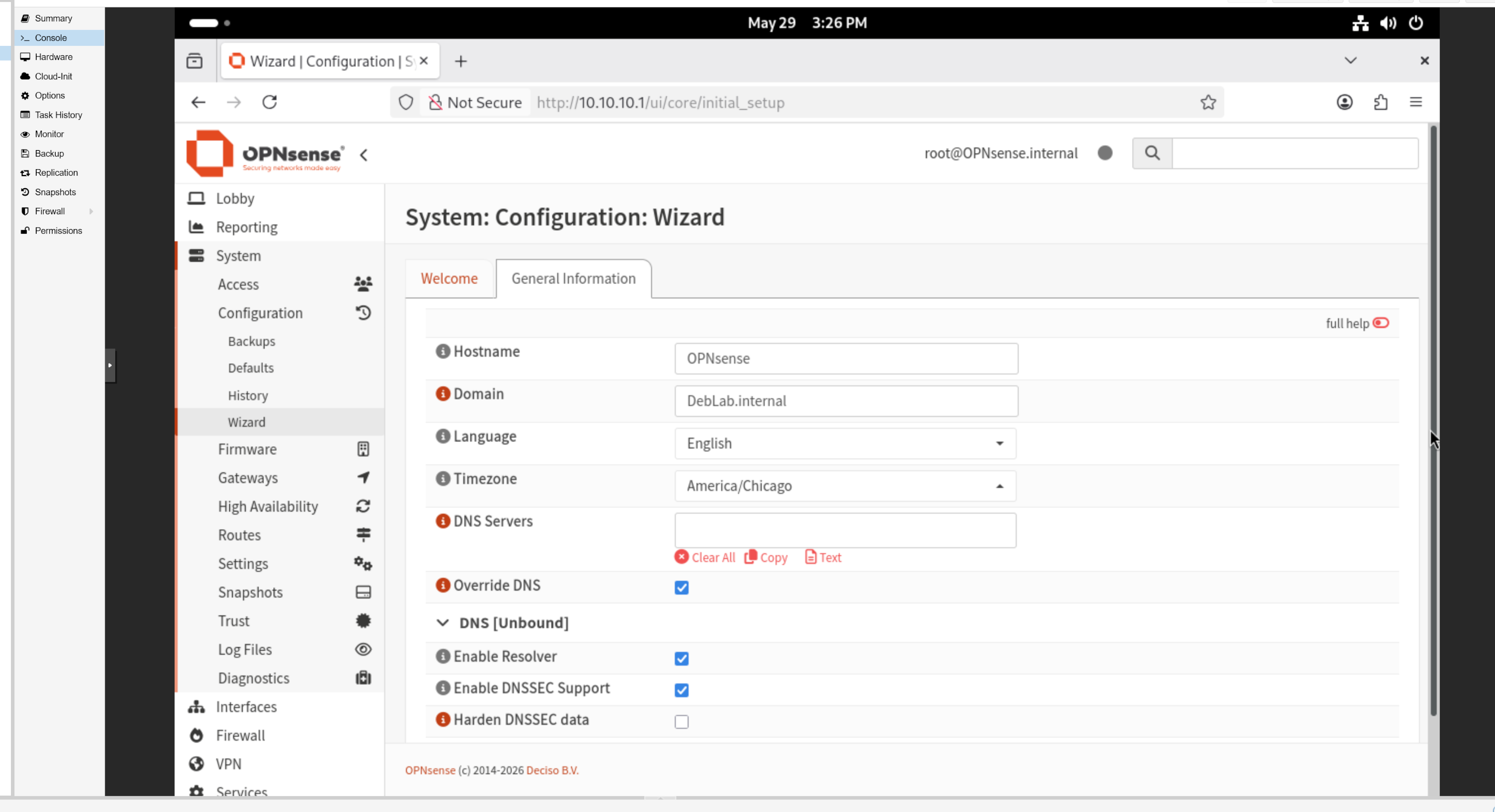 Opnsense installation step 3